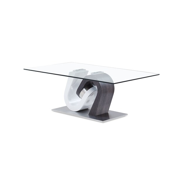 Global Furniture Usa Contemporary 10mm Tempered, Brushed, High Gloss, Paper T4127 Coffee Table - 3224