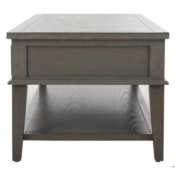 Safavieh 19.3 x 54 x 23.6 in. Manelin Coffee Table with Storage Drawers, Ash Grey - AMH6642C
