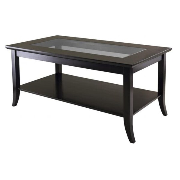 Doba-Bnt Genoa Rectanuglar Coffee Table with Glass top and Shelf - SA143764