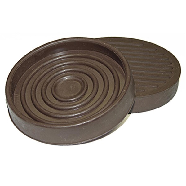 Convenience Concepts 3 in. TruGuard Round Rubber Cup, Brown, 2PK - HI3253256