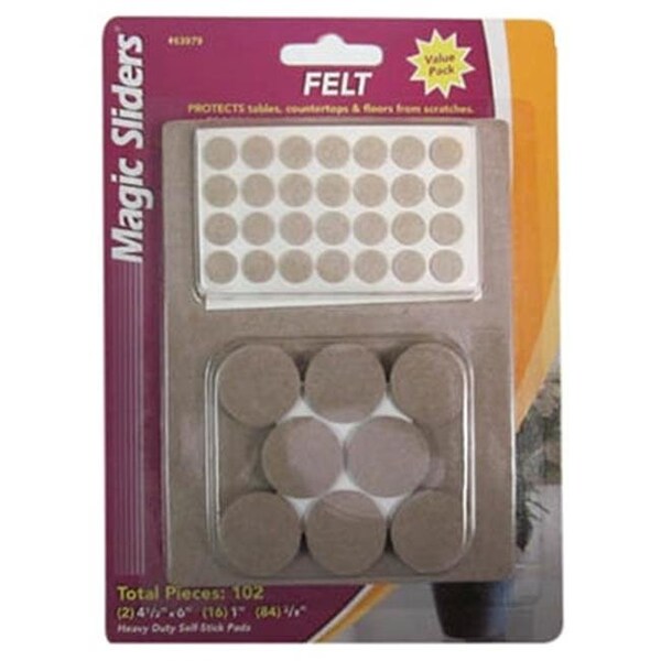 Magic Sliders Magic Sliders 63979 Oatmeal Heavy Duty Self Stick Felt Pad - 1 Pack of 6 - 148875
