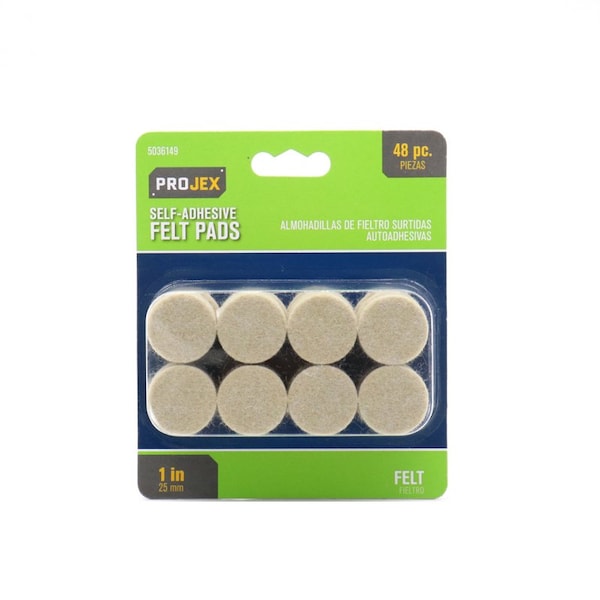 Projex Projex Felt Self Adhesive Surface Pad Brown Rectangle 1/2 in. W X 4 in. L 8 pk - P0101