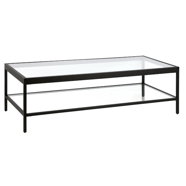 Hudson & Canal Henn Hart Alexis Blackened Bronze Coffee Table - 17 x 54 x 24 in. - CT0709