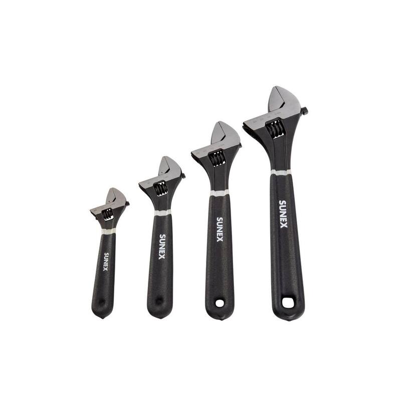 Juego de Llaves Ajustables SUNEX TOOLS, 6 pulgadas, 8 pulgadas, 10 y 12 pulgadas (4 piezas) - 9618A