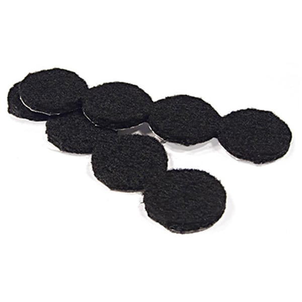 Richelieu 1 in. TruGuard Round Heavy Duty Self Adhesive Felt Pads, Black, 16PK - 235733