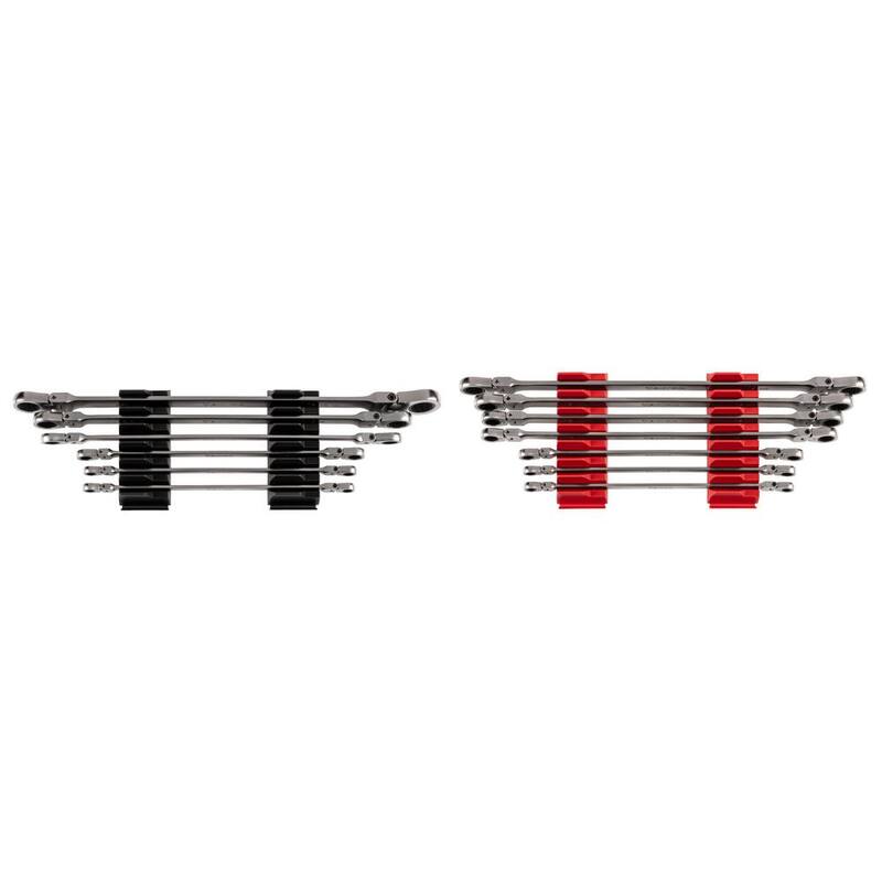 Juego de Llaves de Caja de Engranajes con Cabezal Flex de Punta de Caja 12 Puntos TEKTON de 1/4 a 13/16 pulgadas, 6 a 19 mm con Organizador Modular (13 Piezas) - WRB96302