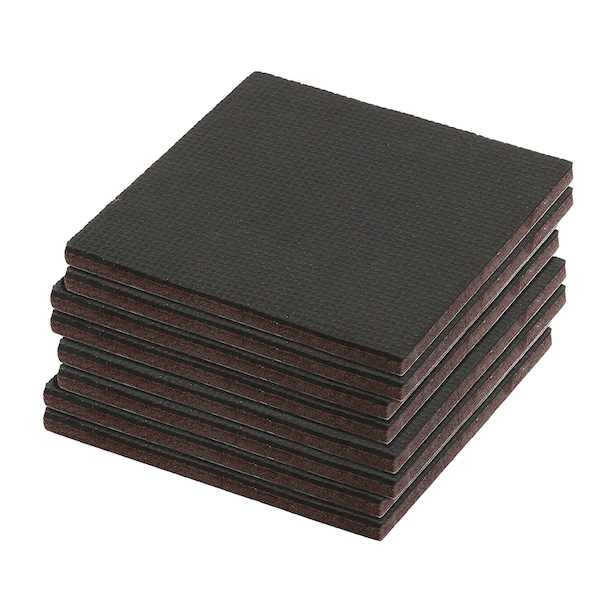 Prime-Line Heavy-Duty Non-Slip Furniture Pads, 1/4 in. Thick x 4 in. x 4 in. 8 Pack - MP76740