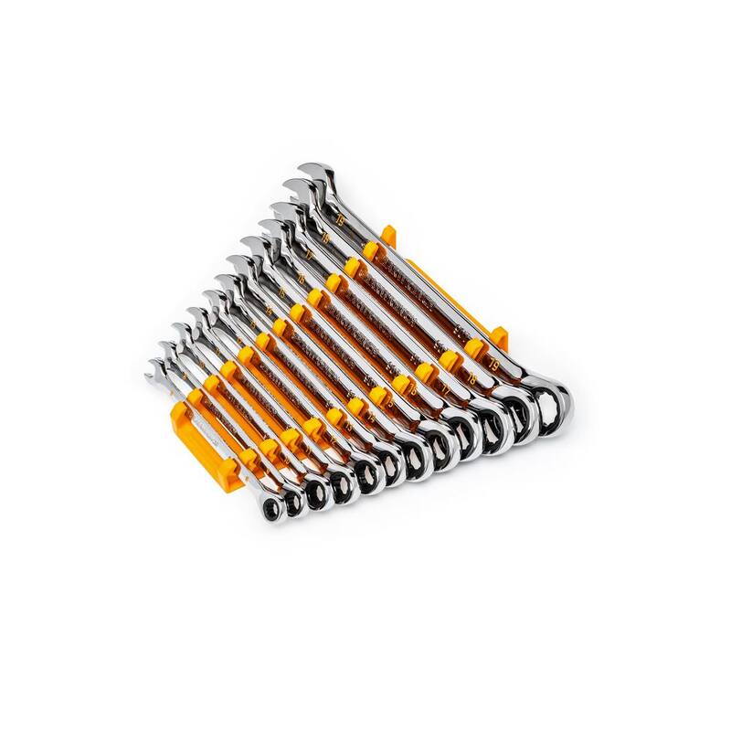Set de herramientas de llaves de trinquete combinadas métricas de 90 dientes (12 piezas) - 86927