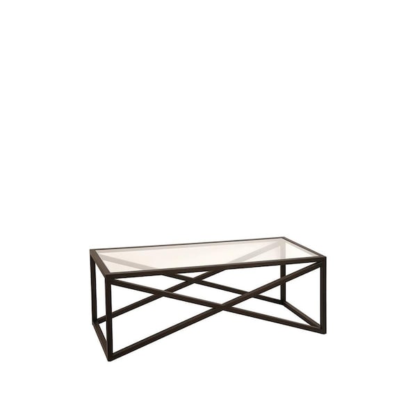 Henn & Hart 54 in. Calix Blackened Coffee Table Bronze - CT0862