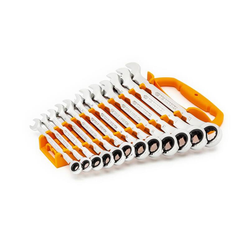 Juego de llaves de trinquete combinadas métricas de 72 dientes GEARWRENCH (12 piezas) - 9412