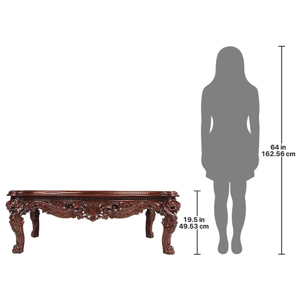 Design Toscano The Lord Raffles Grand Hall Lion Leg Coffee Table - AF7280