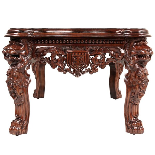 Design Toscano The Lord Raffles Grand Hall Lion Leg Coffee Table - AF7280