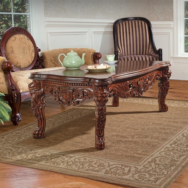 Design Toscano The Lord Raffles Grand Hall Lion Leg Coffee Table - AF7280