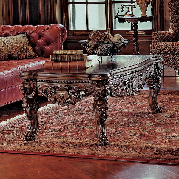 Design Toscano The Lord Raffles Grand Hall Lion Leg Coffee Table - AF7280