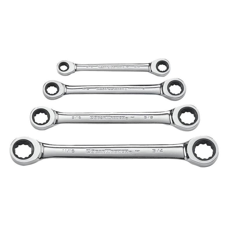 Juego de llaves de trinquete de doble extremo de caja en SAE de GEARWRENCH (4 piezas) - 9240