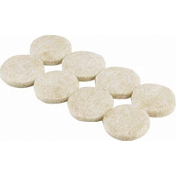 Shepherd Hardware Protective Pad, Felt Cloth, Beige, 1-1/2 in Dia, Round - 9976