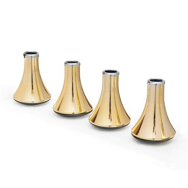Inroom Furniture Designs Inroom Furniture Designs B1302G-4 Bedframe Glides Set of 4 - Gold - B1302G-4