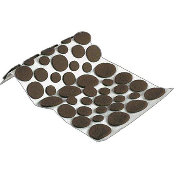 Richelieu Richelieu America 235746 TruGuard Round Adhesive Felt Pads; Brown - Pack of 48 - 235746