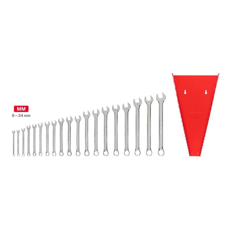 Set de llaves combinadas TEKTON, 19 piezas (6-24 mm) - Soporte - WCB91202