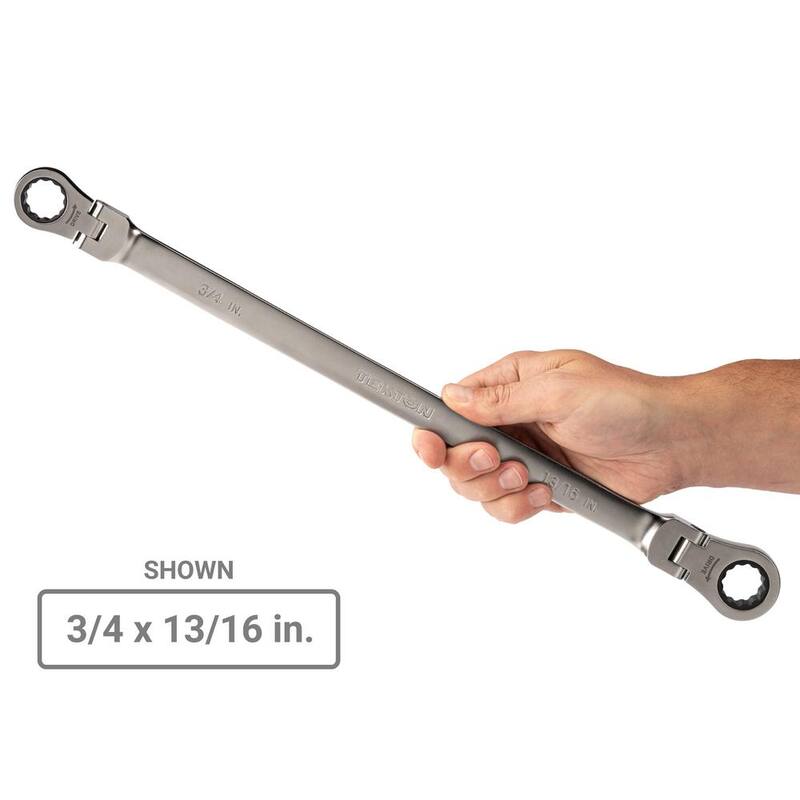 Juego de llaves de estrella de caja de trinquete de 12 puntas TEKTON Long Flex Head de 6 piezas (1/4-13 pulg./16 pulg.) - WRB96000