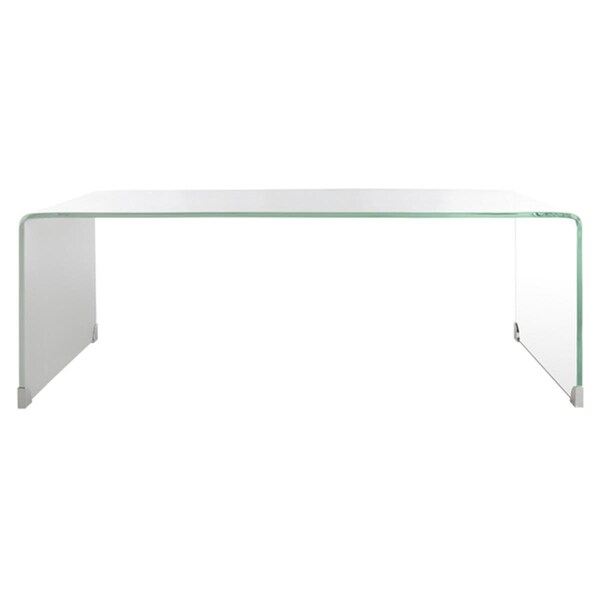 Safavieh Crysta Ombre Glass Coffee Table Clear & White - COF7300B