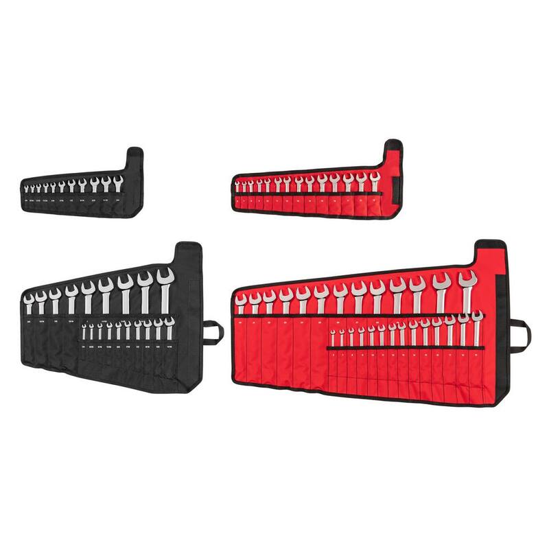 Set de Llaves Combinadas de Longitud Estándar y Corta TEKTON 1/4 - 1-1/4 pulgadas 6 - 32 mm con Estuche (71 piezas) - WCB94903