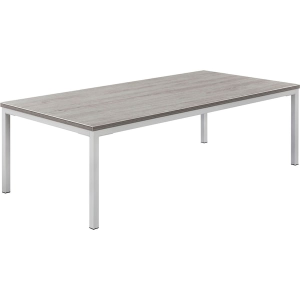 Global Industrial Wood Coffee Table with Steel Frame - 48 x 24 - Gray - 695755GY