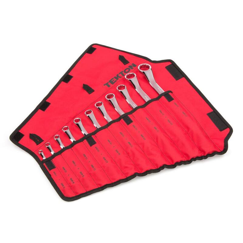 Juego de llaves de extremo de caja offset de 45 grados TEKTON, 11 piezas (6-32 mm) - Estuche - WBE24511