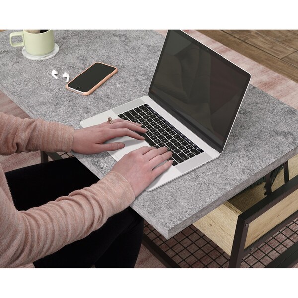 Sauder Market Commons Lift Top Coffee Table 3a , Top lifts up and forward to create versatile work surface - 431299