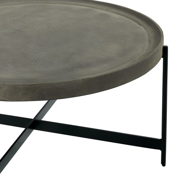 Alaterre Furniture Brookline 3-Piece Living Room Set with 42" Round Coffee Table and Two 20" End Tables - AWBL181842CC