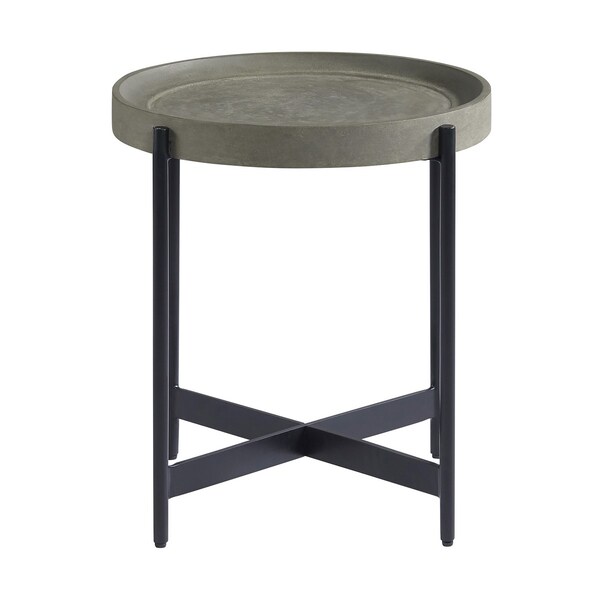 Alaterre Furniture Brookline 3-Piece Living Room Set with 42" Round Coffee Table and Two 20" End Tables - AWBL181842CC