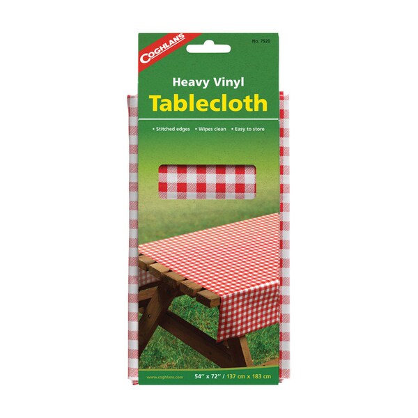Coghlans Coghlan's Red Vinyl Tablecloth 54 in. L X 72 in. W - 7920