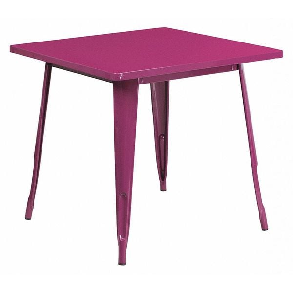 Flash Furniture Purple Metal Table, 31.5SQ - ET-CT002-1-PUR-GG