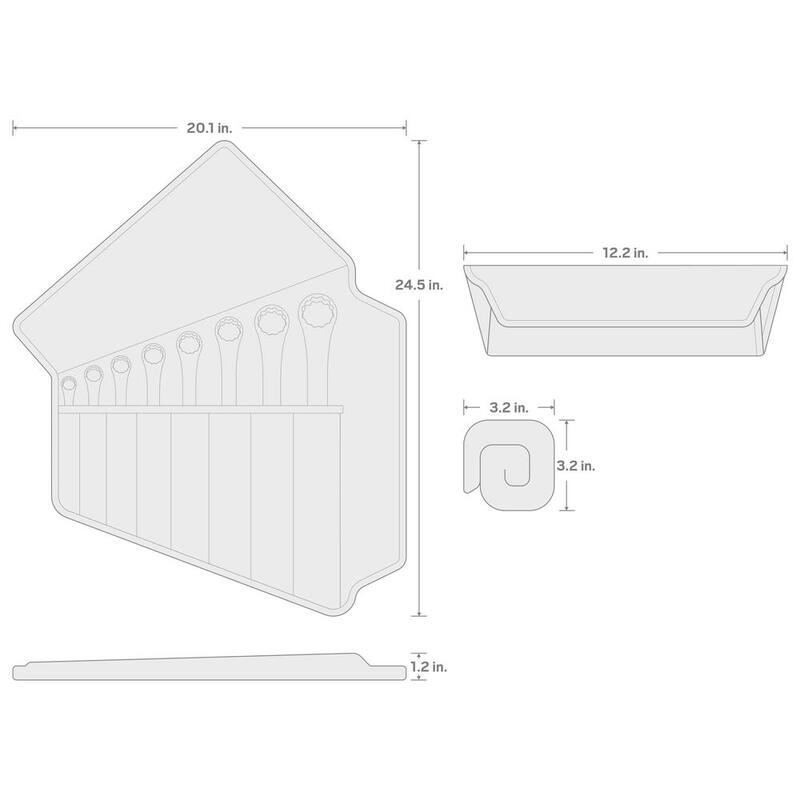 Juego de llaves de boca de caja con offset de 45 grados TEKTON, 8 piezas (1/4 - 1-1/4 pulgadas) - Estuche - WBE23508
