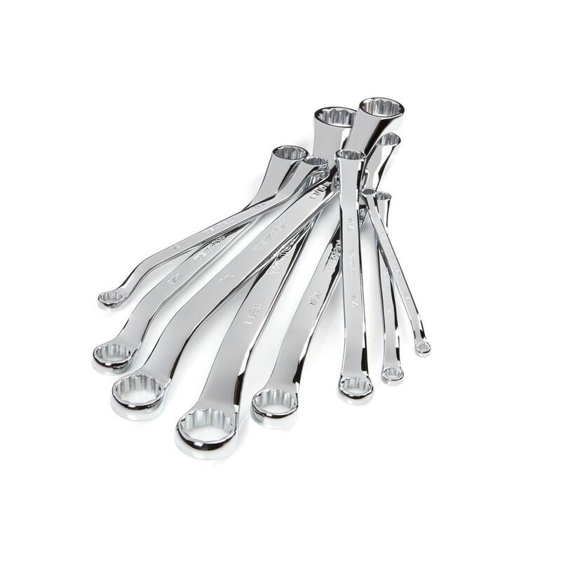 Juego de llaves de boca de caja con offset de 45 grados TEKTON, 8 piezas (1/4 - 1-1/4 pulgadas) - Estuche - WBE23508