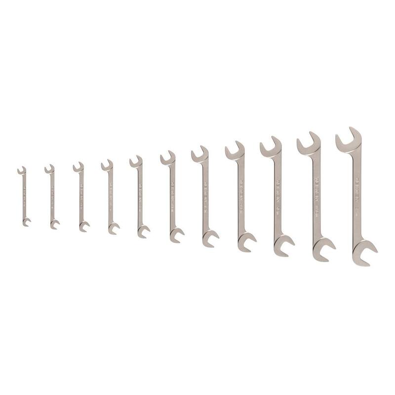 Juego de llaves inglesas de cabeza angular abierta de 1/4-3/4 in. (11 piezas) - WAE91001