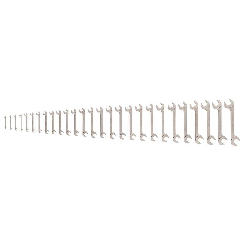 Juego de llaves inglesas de extremo abierto con cabeza angular TEKTON de 6-32 mm (27 piezas) - WAE92003