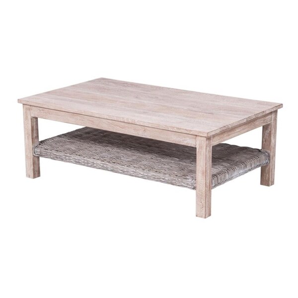 Safavieh Minerva Coffee Table, White - 15.7 x 69.9 x 43.7 in. - FOX6535A