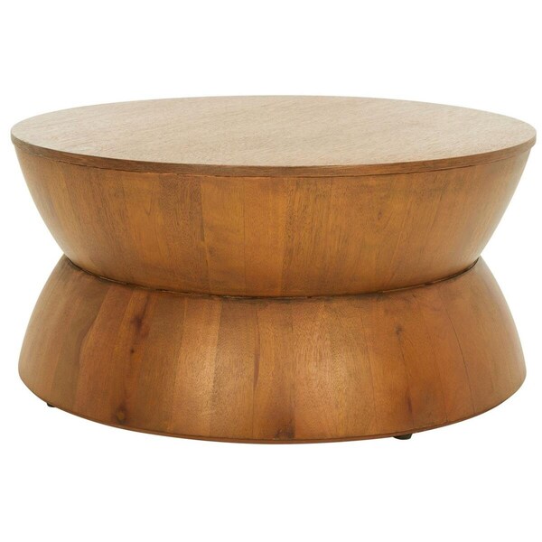 Safavieh 30 x 30 x 14 in. Alecto Round Coffee Table, Natural - COF6601B