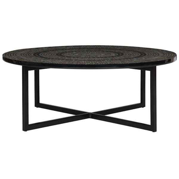 Safavieh 15.4 x 39.8 x 39.8 in. Cheyenne Coffee Table, Black - TRB1001G