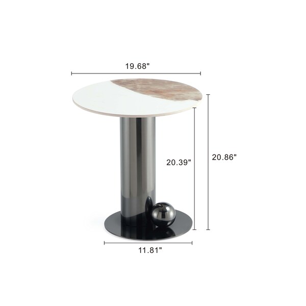 Manhattan Comfort Laurel Coffee Table and End Table Set of 2 in Black - 2-CE1811