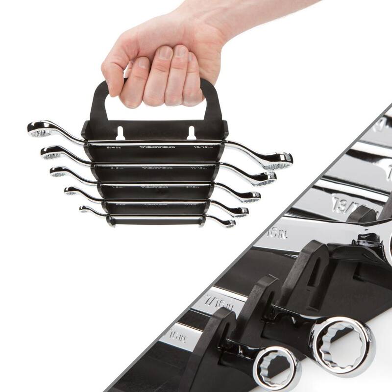 Juego de llaves de extremo de caja con offset de 45 grados TEKTON, 5 piezas (1/4-13/16 pulg.) - Soporte - WBE23405