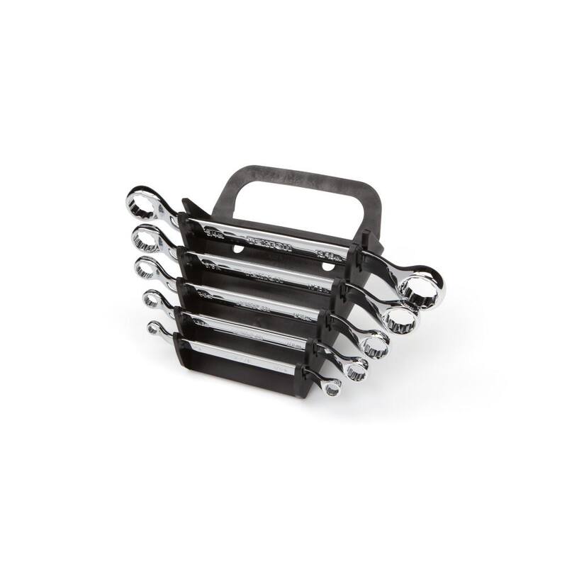 Juego de llaves de extremo de caja con offset de 45 grados TEKTON, 5 piezas (1/4-13/16 pulg.) - Soporte - WBE23405