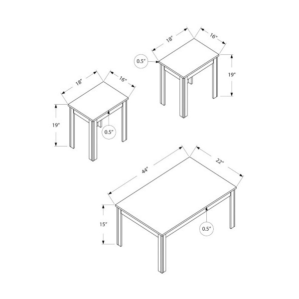 Monarch Specialties Dining Table - 36"X 60" / Espresso / Black Metal - I 7912P