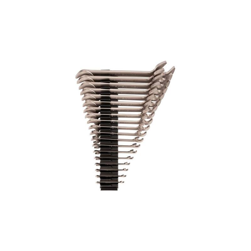 Set de llaves de cabeza angular abierta TEKTON de 1/4 a 1-1/4 pulgadas con organizador modular de llaves (19 piezas) - WAE91503.