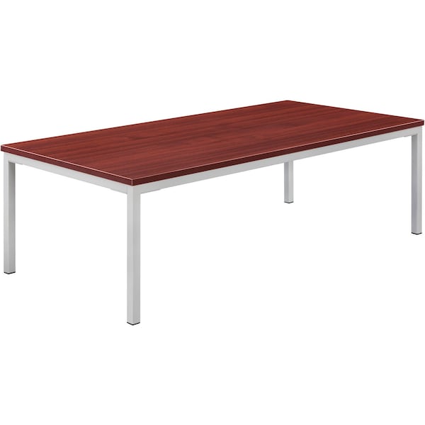 Global Industrial Wood Coffee Table with Steel Frame  - 48 x 24 - Mahogany - 695755MH