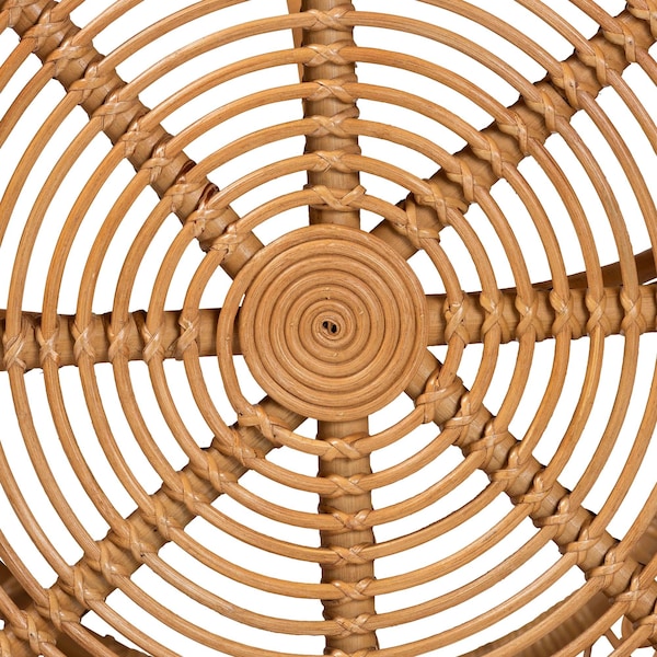 Bali & Pari Tiramisu Modern Bohemian Natural Brown Rattan Coffee Table - 239-13588-ZORO