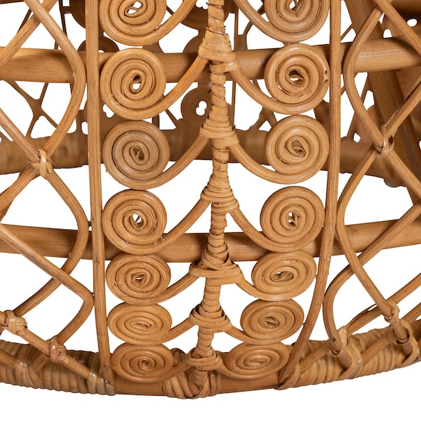 Bali & Pari Tiramisu Modern Bohemian Natural Brown Rattan Coffee Table - 239-13588-ZORO