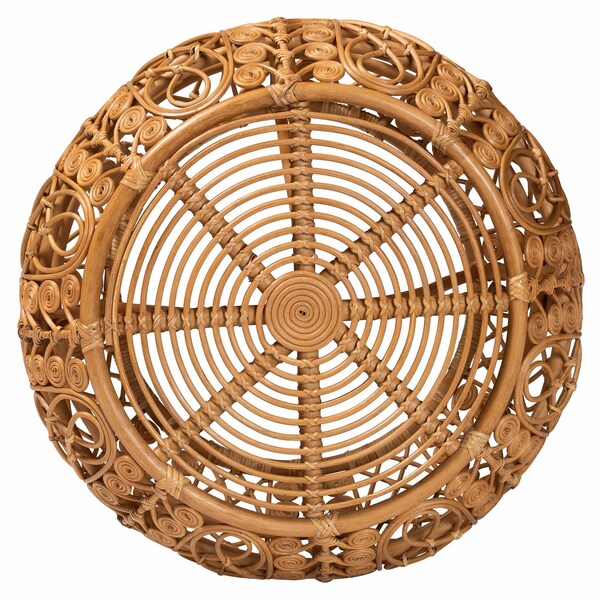 Bali & Pari Tiramisu Modern Bohemian Natural Brown Rattan Coffee Table - 239-13588-ZORO