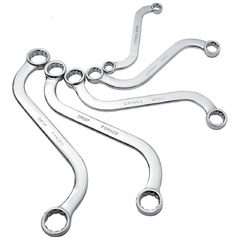 Juego de llaves métricas en forma de S de SUNEX TOOLS (5 piezas) - SUN9940M